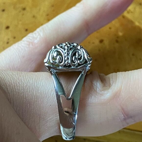 Natural Labradorite Sterling Silver Ring Size 7 - Picture 3 of 10